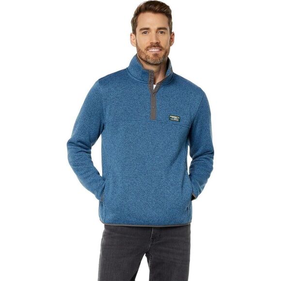 NWT's L.L.Bean Men's Sweater Fleece Pullover in Iron Blue Medium Tall - Picture 2 of 3